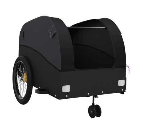 vidaXL velosipēda piekabe, 45 kg, melna, dzelzs