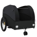 vidaXL velosipēda piekabe, 45 kg, melna, dzelzs