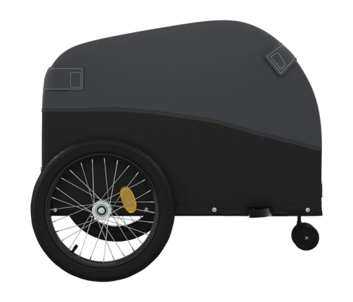 vidaXL velosipēda piekabe, 45 kg, melna, dzelzs