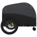 vidaXL velosipēda piekabe, 45 kg, melna, dzelzs