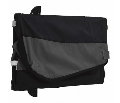 vidaXL velosipēda piekabe, 45 kg, melna, dzelzs