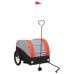 vidaXL velosipēda piekabe, 45 kg, melna un oranža, dzelzs