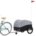 Velosipēda Piekabe, 45 Kg, Melna Un Pelēka, Dzelzs Vidaxl