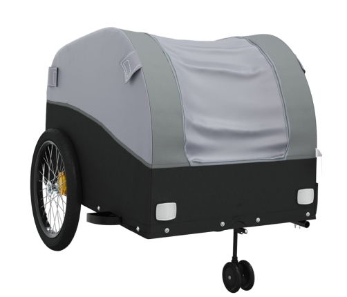Velosipēda Piekabe, 45 Kg, Melna Un Pelēka, Dzelzs Vidaxl