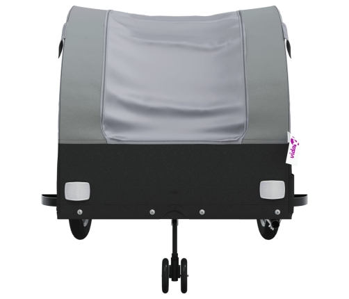 Velosipēda Piekabe, 45 Kg, Melna Un Pelēka, Dzelzs Vidaxl