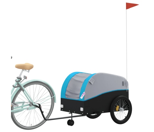 Velosipēda Piekabe, 45 Kg, Melna Un Zila, Dzelzs Vidaxl