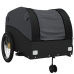 vidaXL velosipēda piekabe, 45 kg, melna, dzelzs