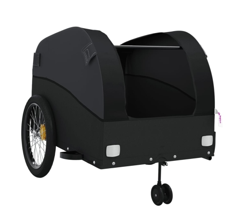 vidaXL velosipēda piekabe, 45 kg, melna, dzelzs