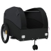 vidaXL velosipēda piekabe, 45 kg, melna, dzelzs