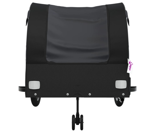vidaXL velosipēda piekabe, 45 kg, melna, dzelzs