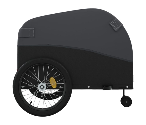 vidaXL velosipēda piekabe, 45 kg, melna, dzelzs