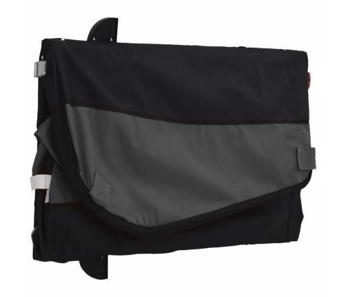 vidaXL velosipēda piekabe, 45 kg, melna, dzelzs