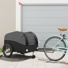 Velosipēda Piekabe, 45 Kg, Melna, Dzelzs Vidaxl