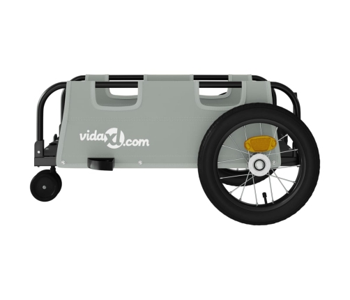 Velosipēda Piekabe, Pelēka, Oksfordas Audums, Dzelzs Vidaxl