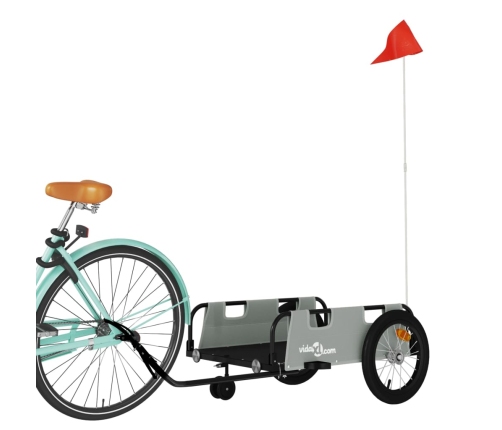Velosipēda Piekabe, Pelēka, Oksfordas Audums, Dzelzs Vidaxl