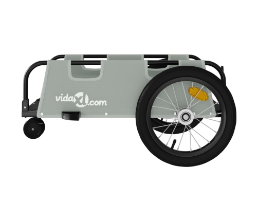 Velosipēda Piekabe, Pelēka, Oksfordas Audums, Dzelzs Vidaxl
