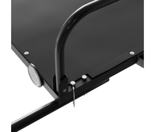 vidaXL velosipēda piekabe, 122x53x31 cm, dzelzs, melna