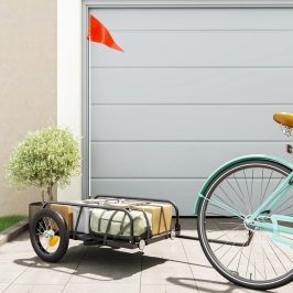 Velosipēda Piekabe, 122X53X31 Cm, Dzelzs, Melna Vidaxl