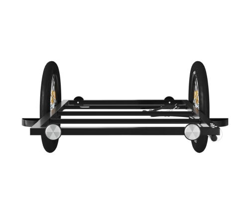 vidaXL velosipēda piekabe, 135x68x37 cm, dzelzs, melna
