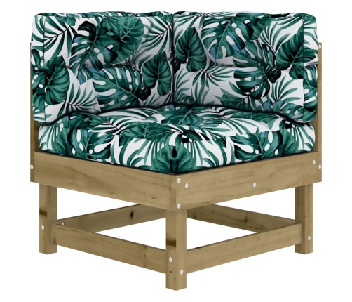 10-Daļīgs Dārza Atpūtas Mēbeļu Komplekts Ar Matračiem, Priede Vidaxl