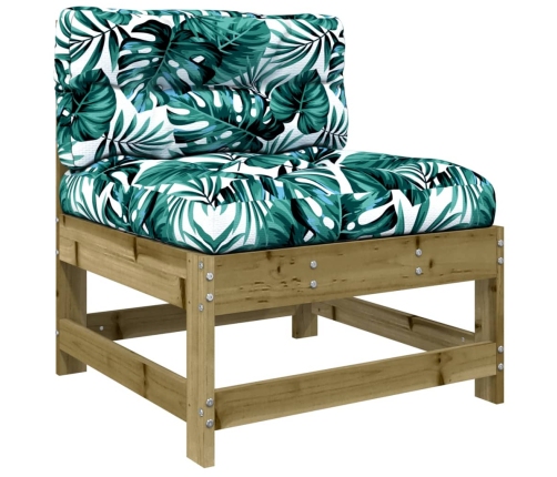 10-Daļīgs Dārza Atpūtas Mēbeļu Komplekts Ar Matračiem, Priede Vidaxl