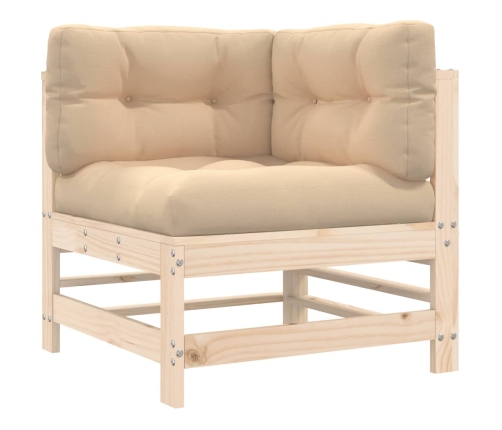 vidaXL 10-daļīgs dārza atpūtas mēbeļu komplekts, matrači, masīvkoks