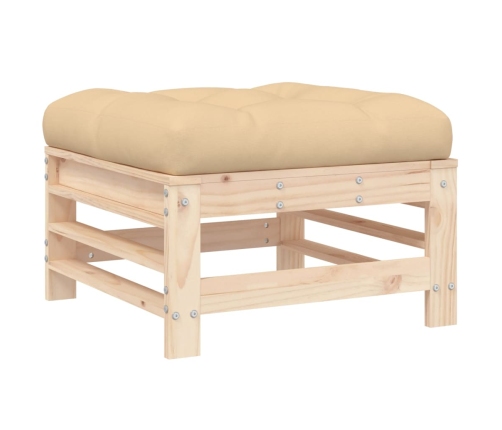 vidaXL 10-daļīgs dārza atpūtas mēbeļu komplekts, matrači, masīvkoks