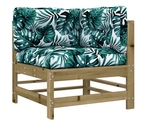 vidaXL 10-daļīgs dārza atpūtas mēbeļu komplekts ar matračiem, priede