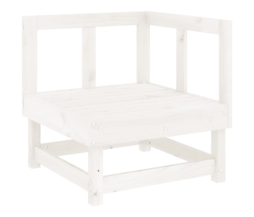 11-Daļīgs Dārza Mēbeļu Komplekts, Priedes Masīvkoks, Balts Vidaxl