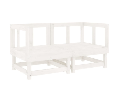 11-Daļīgs Dārza Mēbeļu Komplekts, Priedes Masīvkoks, Balts Vidaxl