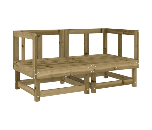 vidaXL 11-daļīgs dārza mēbeļu komplekts, impregnēts priedes koks