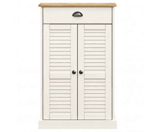 vidaXL apavu skapis VIGO, 60x35x96 cm, priedes masīvkoks, balts