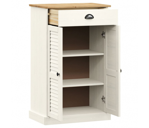vidaXL apavu skapis VIGO, 60x35x96 cm, priedes masīvkoks, balts