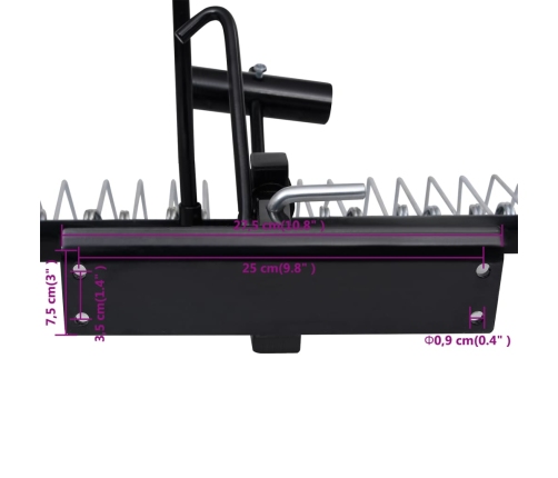 vidaXL zālāja skarifikators, 109 cm