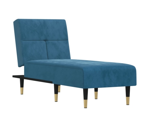 vidaXL atpūtas zvilnis, zils samts