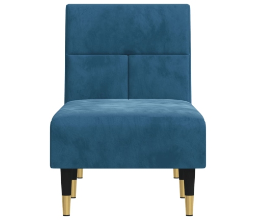 vidaXL atpūtas zvilnis, zils samts