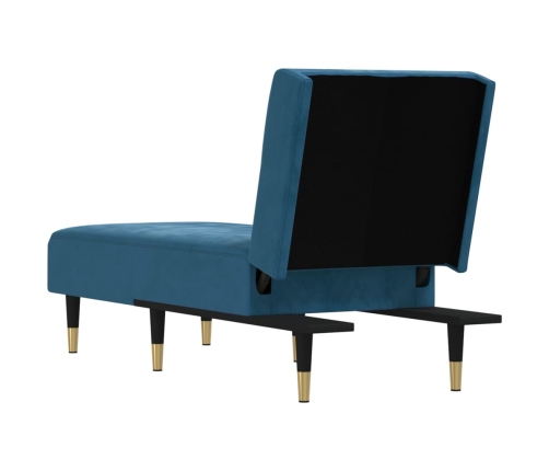 vidaXL atpūtas zvilnis, zils samts