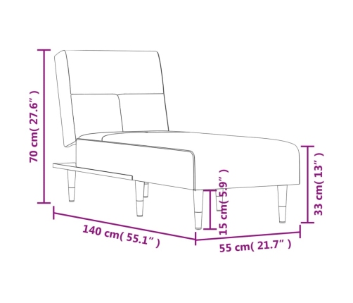 vidaXL atpūtas zvilnis, zils samts