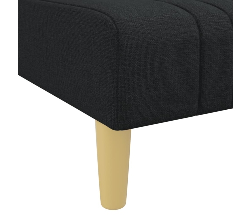 vidaXL atpūtas zvilnis, melns audums