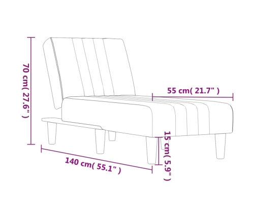 vidaXL atpūtas zvilnis, melns audums
