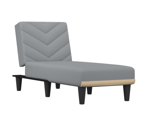 vidaXL atpūtas zvilnis, gaiši pelēks audums