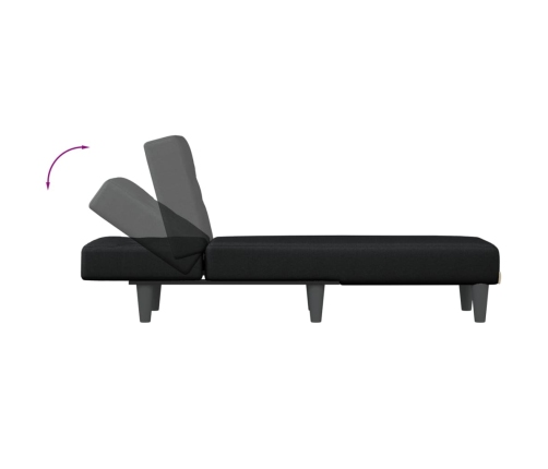 vidaXL atpūtas zvilnis, melns audums