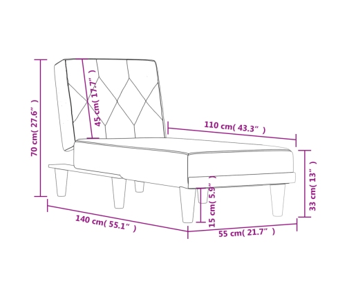 vidaXL atpūtas zvilnis, melns audums
