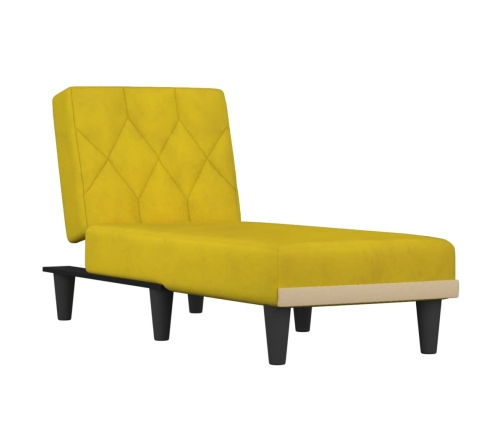 vidaXL atpūtas zvilnis, dzeltens samts