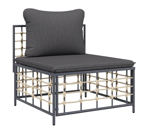 vidaXL 10-daļīgs dārza mēbeļu komplekts ar matračiem, PE rotangpalma