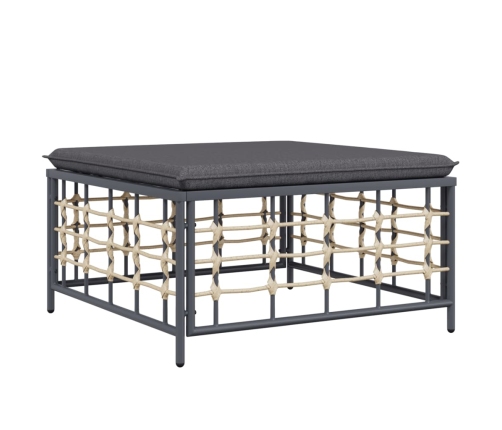 vidaXL 10-daļīgs dārza mēbeļu komplekts ar matračiem, PE rotangpalma