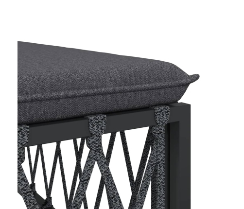 vidaXL 10-daļīgs dārza atpūtas mēbeļu komplekts ar matračiem, tērauds