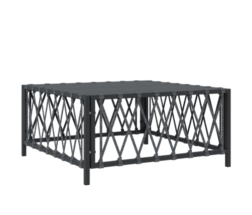 vidaXL 10-daļīgs dārza atpūtas mēbeļu komplekts ar matračiem, tērauds