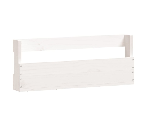 vidaXL sienas apavu plaukti, 2 gab., balti, 59x9x23 cm, priedes koks