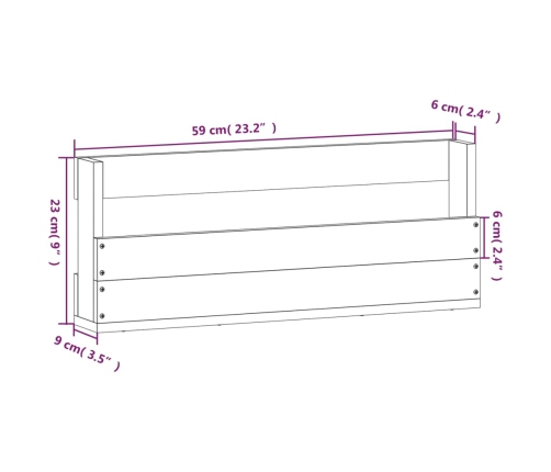 vidaXL sienas apavu plaukti, 2 gab., balti, 59x9x23 cm, priedes koks